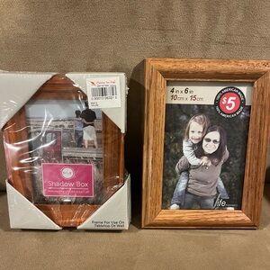 Brown Wooden Picture Frame Set
